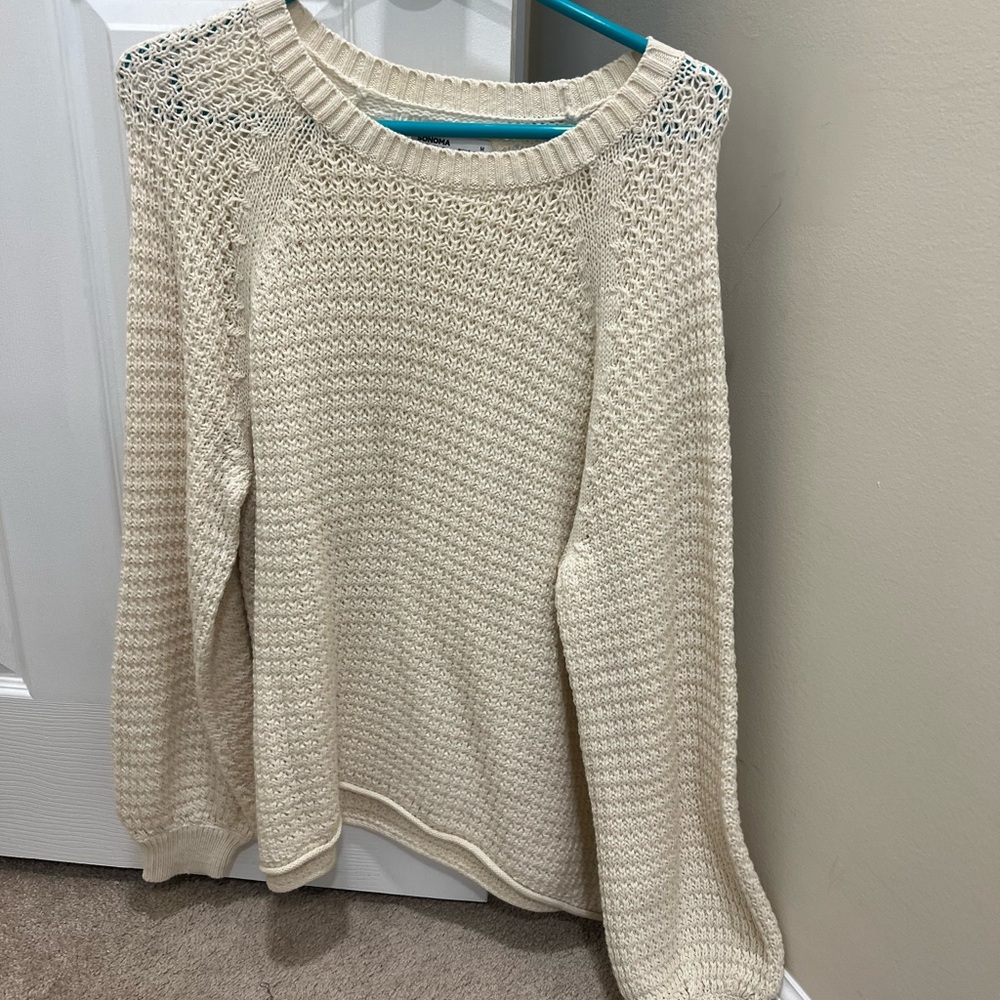 Sonoma Women's Knit Cream Sweater